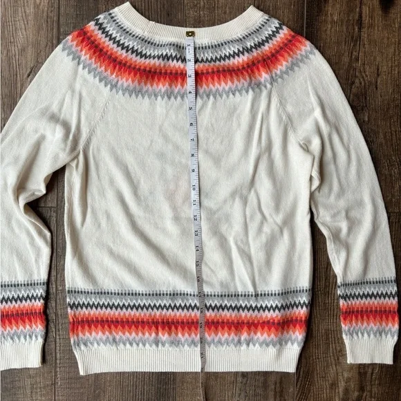 Talbots Reindeer Holiday Christmas Fair Isle Knit Sweater Multicolor Women's S - Picture 5 of 13